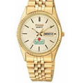 Pulsar Men's Traditional Collection Gold Tone Watch W/ Gold Tone Dial